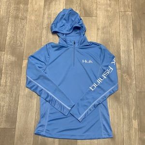 Womens HUK Fishing Quarter Zip Hoodie